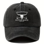 Unisex Yellowstone Dutton Ranch Montana Design Baseball Cap With Adjustable Strap Uv Protection Retro Sports Duckbill Hat For Ou