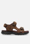 Jeep Trackhawk Open Leather Sandal - Brown
