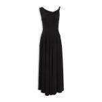 Black Jacquard Twist Maxi Dress