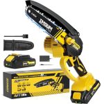 6-INCH MINI Chainsaw Cordless 21V 2.0AH Battery Powered Electric Pruning Saw One-hand Chain Saw For Tree Trimming Lightweight Sm