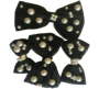 Pearl Decorated Black Hair Clips - Set Of 4