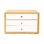 Cosmetic Organizer Bamboo 3 Drawer Matt White