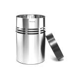 Slice Wastepaper Bin Stainless-steel Matte - 250 Mm