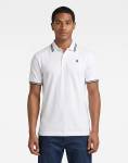 G-star Raw Dunda Slim Stripe White Polo Shirt - XXXL White