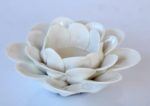 Flower Tealight Holder Off-white 5X11CM