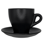 Nova Urban Texture Black Cup 260ML & Saucer 14CM Set Of 6