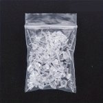 50 Pieces Bag Transparent Plastic Diy Ear Studs Simple Leisure Style Daily Wear Accessories Trendy Female Gift