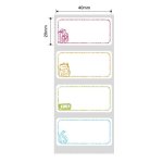 NB454 - - B1 B21 B3S B4 - 40X20MM - 320 Study Buddy Multi - Colour Labels