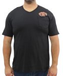 Mens Printed Dog Pocket Tee - 8XL Black