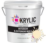 Low Sheen Interior & Exterior Wall Paint Honey Cream - 20 Lt