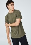 Cotton On Organic Longline T-Shirt - Military