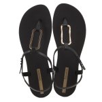Ipanema Ladies Class Modern II Sandals Black And Gold - Black And Gold 8