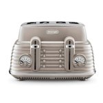 Delonghi Scultura Selections 4 Slice Toaster: Clay Beige CTZS4003.BG