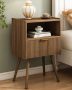 Joonee Nightstand Modern Bedside Table With Storage Drawer And Open Wood Shelf For Living Room Bedroom And Small Spaces Accent Night Stand With Sol