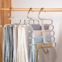 5 In 1 Wardrobe Hanger Multi-functional Clothes Hangers - White / 47X18CM