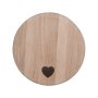 Weathered Oak Wood Placemat With Heart Design Dual Purpose Server