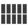 Rubber Door Stoppers Black Anti-skid Wedge Door Stops - 10 Piece