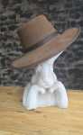 Handmade Genuine Suede Leather Hat - XL