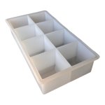 White 8 Cube Silicone Ice Tray