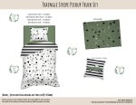 Kids Duvet Set Triangle Stripe Pickup Truck