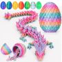 3D Printed Dragon Egg Mystery Crystal Dragon Egg Fidget Toys Surprise Easter Eggs Articulated Crystal Dragon Eggs With Dragon Inside Random Candy C