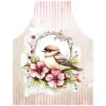 Fabric Paint Apron Floral Bird