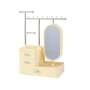 Jewelry Organizer Stand With HD Mirror Yellow