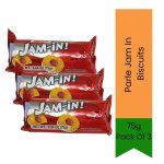 Jam In Fruit Jam Biscuits Jam Cream Biscuit 70G Pack Of 3 - Sweet Fruit Jam Centered Cookies For Toddlers & Lunchboxes