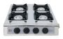 Alva 4BURNER Gas Stove - Silver/black