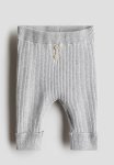 Rib-knit Trousers - Grey