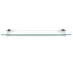 Bathroom Shelf - Glass & Polished Stainless-steel 760MM