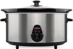 Mellerware Slow Cooker Stainless Steel Brushed 6.5L 320W