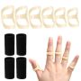 10PCS Oval Finger Splints & Sleeves Kit 6 Graduated Trigger Finger Splint & 4 Finger Sleeves For Trigger/mallet/arthritis/straightening Finger Brace