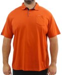 Mens Plain Contrast Golfer - 10XL Rust