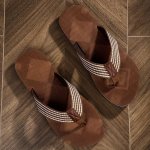 Men's Vintage Solid Color Flip Flops Comfy Non Slip Durable Casual Breathable Anti Odor Thong Sandals For Men's Summer Outdoor A