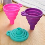 1PC Collapsible Funnel MINI Household Collapsible Funnel For Kitchen Household & Automotive Multi-tasks Purposes MINI Foldable F