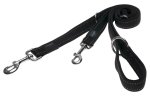 Rogz Utility Medium 16MM Snake Multi-purpose Dog Lead Reflective Different Colours - Black