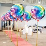 10PCS Disco Ball Foil Balloons Retro Disco Party Decor Birthday Party Decor Bachelorette Party Decor Holiday Decor Celebration D