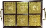 Generic 1117-51 Gold Tray With Six MINI Gold Boxes Tray