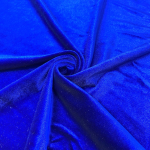 Stretch Velvet Plain Royal Blue 150CM 4