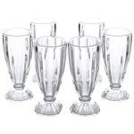 Heavenly Sweet 6 Piece Milk Shake Soda Pop & Fountain Glass Set - Circular