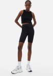 Ribbed Biker Shorts - Black