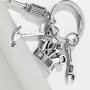 Stainless Steel Keychain With Toolbox Charms - Hammer Wrench Screwdriver Pendants - Multipurpose Metal Keyring For Men - Ideal For Birthday Anniversary Retirement