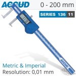 Dig. Caliper 25-200MM 0.04MM Acc. Inside Point 0.01MM Res. S steel