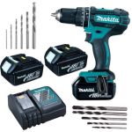 Makita - Cordless Impact Driver Drill With 2X BATTERIES-3AH Charger & Bits