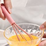 1PC MINI Whisk Silicone Egg Beater Blender Mixer For Blending Whisking Beating And Stirring Baking Tools Kitchen Gadgets Kitchen