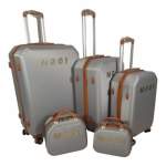 Smte-quality Luggage Suitcase Hardshell Mooistar 5 Piece Grey With Keychain