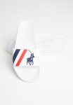 Polo Carl Logo Pool Sandal - White