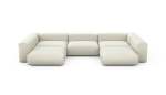 U-shape Sofa - Linen - Platinum - 377CM X 220CM