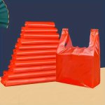 200PCS Red Disposable Shopping Bags For Supermarkets - Durable Pe Plastic Perfect For Groceries & Takeout Plastic Bags Packaging